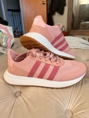 adidas Women’s Pink Panel Retro Runner Sneakers